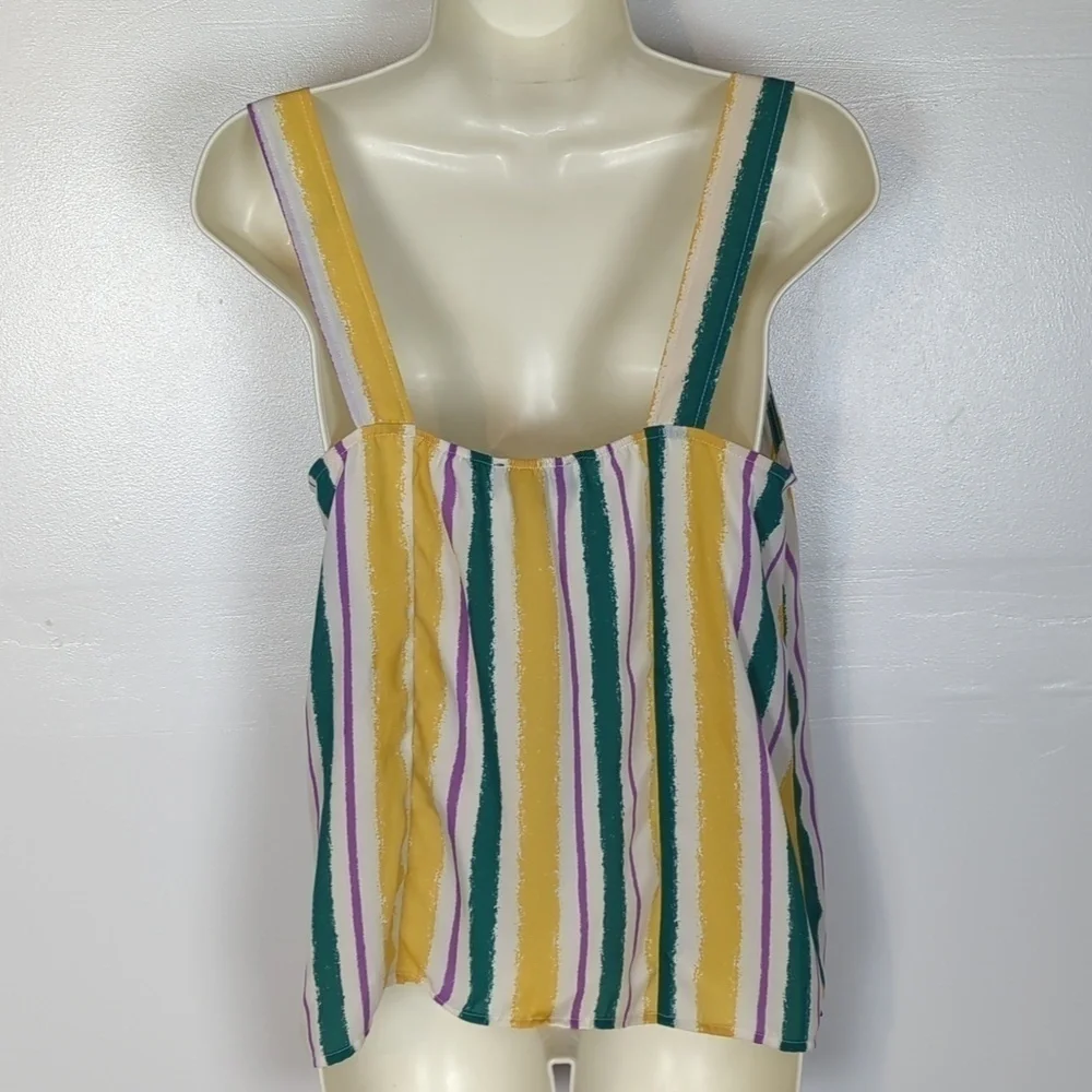 Modcloth Striped Button-Down Tank - Picture 4 of 9